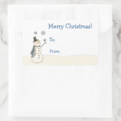 Snowman Kerst sticker (Tas)