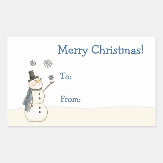 Snowman Kerst sticker (Voorkant)