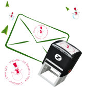 Snowman Kerstadres Zelfinkend stempel