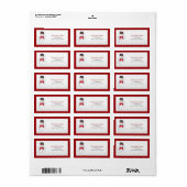 Snowman-kerstadresetiketten Etiket (Full Sheet)