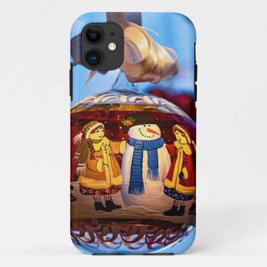 Snowman Kerstbal Case-Mate iPhone Case (Achterkant)