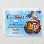 Snowman Kerstbal Kaart (Voorkant)