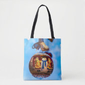 Snowman Kerstbal Tote Bag (Voorkant)