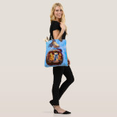 Snowman Kerstbal Tote Bag (Op model)