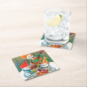  Snowman-kerstband Kartonnen Onderzetters (Insitu)