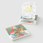  Snowman-kerstband Stenen Onderzetter (Zijkant)