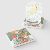  Snowman-kerstband Stenen Onderzetter (Zijkant)