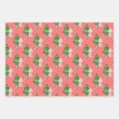 Snowman kerstbomen Cadeaus Inpakpapier Vel (Voorkant 3)