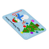 Snowman & kerstboom #2 Magnet Magneet (Rechterzijde)