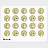 Snowman-kerstboom Envelope-Stickers Ronde Sticker (Vel)
