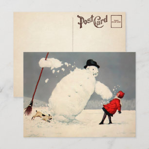  Snowman-kerstBriefkaart Briefkaart