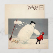  Snowman-kerstBriefkaart Briefkaart (Voorkant / Achterkant)