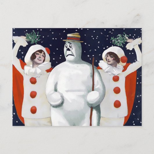  Snowman-kerstBriefkaart Briefkaart (Voorkant)