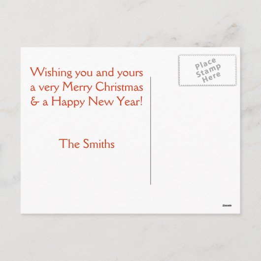 Snowman-kerstBriefkaart Feestdagenkaart (Achterkant)