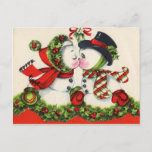 Snowman-kerstBriefkaart Feestdagenkaart<br><div class="desc">Prachtige Victoriaans kerstbriefkaarten! Zoek naar overeenkomende verzending! Alle afbeeldingen worden liefdevol gerestaureerd voor de beste afdrukkwaliteit! Eenvoudig aan te passen!</div>