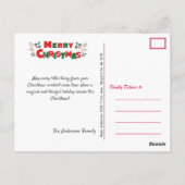 Snowman kerstcadeaudag briefkaart (Achterkant)