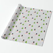 Snowman-kerstcadeaupapier Cadeaupapier (Uitgerold)
