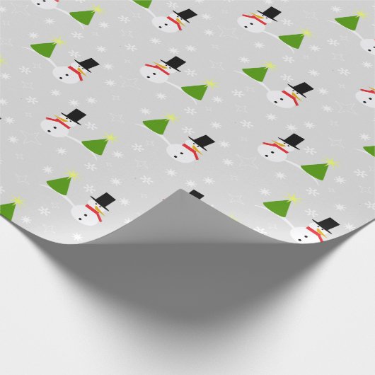 Snowman-kerstcadeaupapier Cadeaupapier (Hoek)