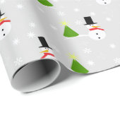 Snowman-kerstcadeaupapier Cadeaupapier (Rol Hoek)