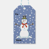 Snowman-kerstcadeautags Cadeaulabel (Voorkant)