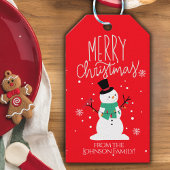 Snowman-kerstcadeautags Cadeaulabel