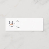 Snowman-kerstcadeautags/labels Mini Visitekaartje (Voorkant)