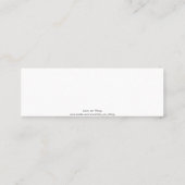 Snowman-kerstcadeautags/labels Mini Visitekaartje (Achterkant)