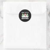 Snowman Kerstchillin met mijn Snowmies Ugly Gi Ronde Sticker (Tas)