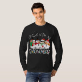 Snowman Kerstchillin met mijn Snowmies Ugly T-shirt (Voorkant volledig)