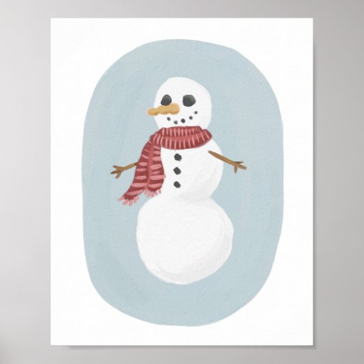 Snowman-kerstdecor-Poster Poster (Voorkant)