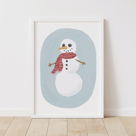  Snowman-kerstdecor-Poster Poster