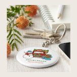 Snowman-kerstfamilie op maat sleutelhanger<br><div class="desc">Persoonlijke Snowman sleutelhanger kerstmis familie</div>