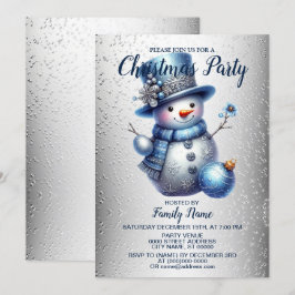 Snowman Kerstfeest Elegante Winter Feestdagen Kaart