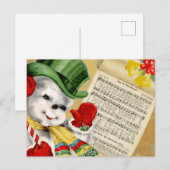  Snowman-kerstfeest in de wereld Briefkaart (Voorkant / Achterkant)