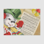 Snowman-kerstfeest in de wereld Tissuepapier (Voorkant)