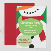 Snowman-kerstfeest Kaart (Voorkant / Achterkant)