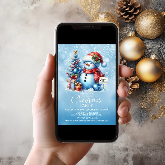 Snowman-kerstfeest Kaart