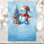 Snowman-kerstfeest Kaart<br><div class="desc">Nodig je vrienden en geliefden uit met deze kerstman-hoeddragende sneeuwman-kerstfeestuitnodiging voor een onvergetelijke avond vol vreugde, gelach en feestelijk gejuich. Deze uitnodiging biedt handige tekst sjablonen, waardoor het een koud kunstje voor u om de belangrijkste gegevens toe te voegen. Je hebt ook de mogelijkheid om te downloaden als je de...</div>