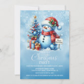Snowman-kerstfeest Kaart (Voorkant)