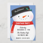 Snowman-kerstfeest Kaart (Voorkant)