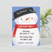 Snowman-kerstfeest Kaart (Staand voorkant)