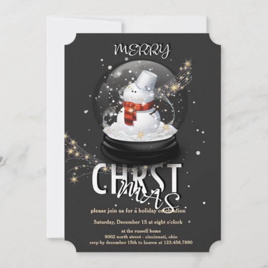 Snowman kerstfeest kaart (Voorkant)