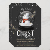 Snowman kerstfeest kaart (Voorkant / Achterkant)