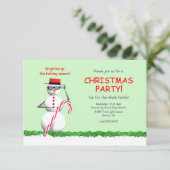 Snowman kerstfeest kaart (Staand voorkant)