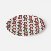 Snowman-kerstfeest Papieren Bordje (Gekanteld)