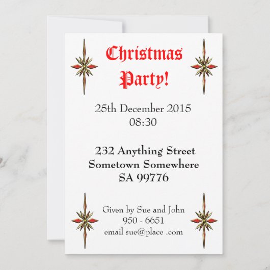 Snowman Kerstfeest uitnodiging (Achterkant)