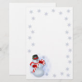 Snowman-kerstfeestartikelen Briefpapier (Voorkant / Achterkant)