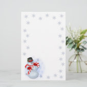 Snowman-kerstfeestartikelen Briefpapier (Staand voorkant)