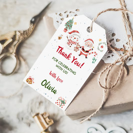 Snowman Kerstfeestdag Cadeaulabel
