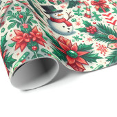 Snowman Kerstfeestdag Cadeaupapier (Rol Hoek)